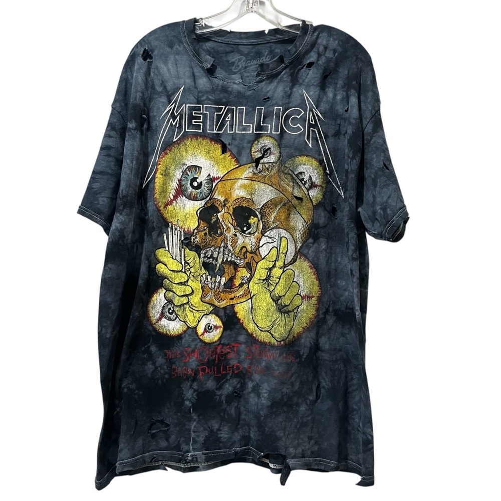Metallica T Shirt XL Shortest Straw Double Sided Pushead Vertigo‎ Distressed